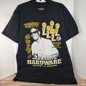 Dennis Rodman T-Shirt Large Rodmans Hardware Graphic Tee Basketball Championship